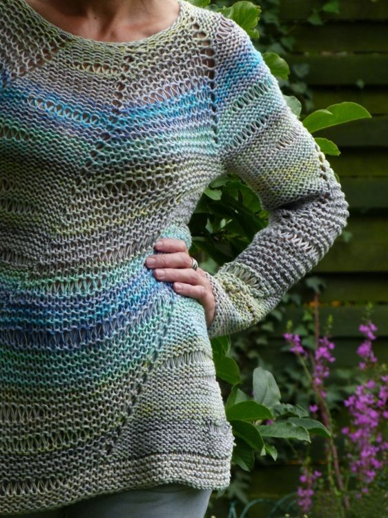 Пряжа ALIZE Bahar Batik Design (4149), фиолетово-белый, 5 шт. по 100 г — картинка 3