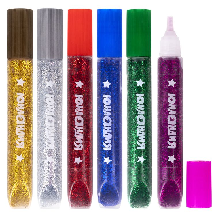 Гель с блестками, 6 цветов по 10,5 мл, Юнландия — картинка 2