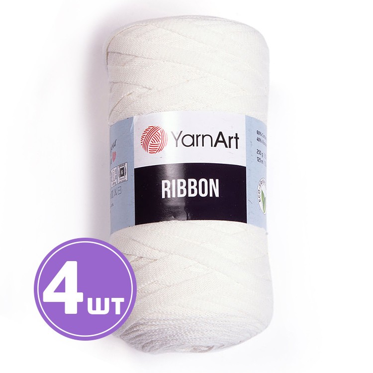 Пряжа YarnArt Ribbon (Риббон) (752), суровый, 4 шт. по 250 г