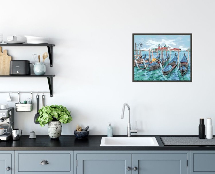 Картина по номерам «Гондолы в Венеции» — картинка 4