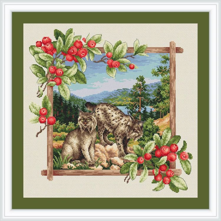 Набор для вышивания «Таежная семья. Рыси» — картинка 2