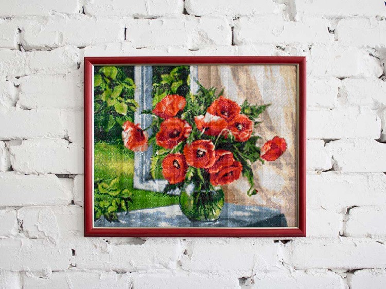 Алмазная вышивка «Летние маки» — картинка 3