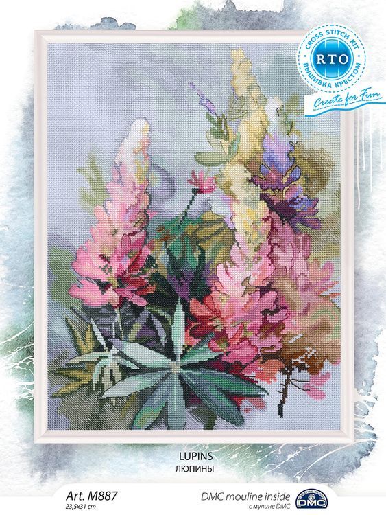 Набор для вышивания «Люпины» — картинка 4