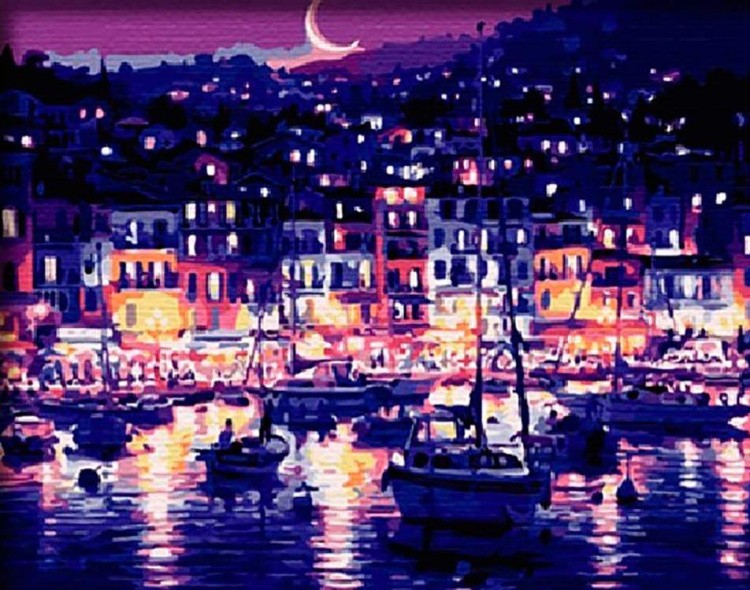 Картина по номерам «Ночная гавань»