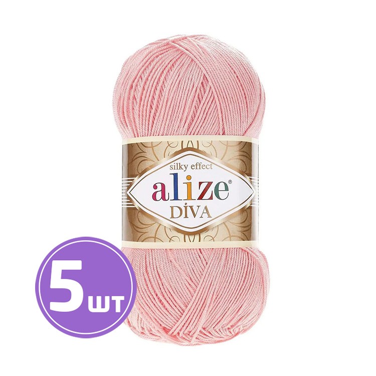 Пряжа ALIZE Diva Silk effekt (830), камея, 5 шт. по 100 г