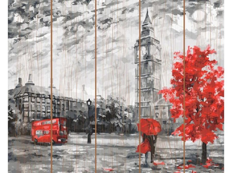 Картина по номерам по дереву Molly «Лондонская осень»