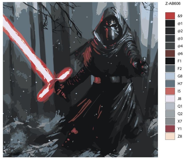 Картина по номерам «Звёздные войны: Кайло Рен» — картинка 2