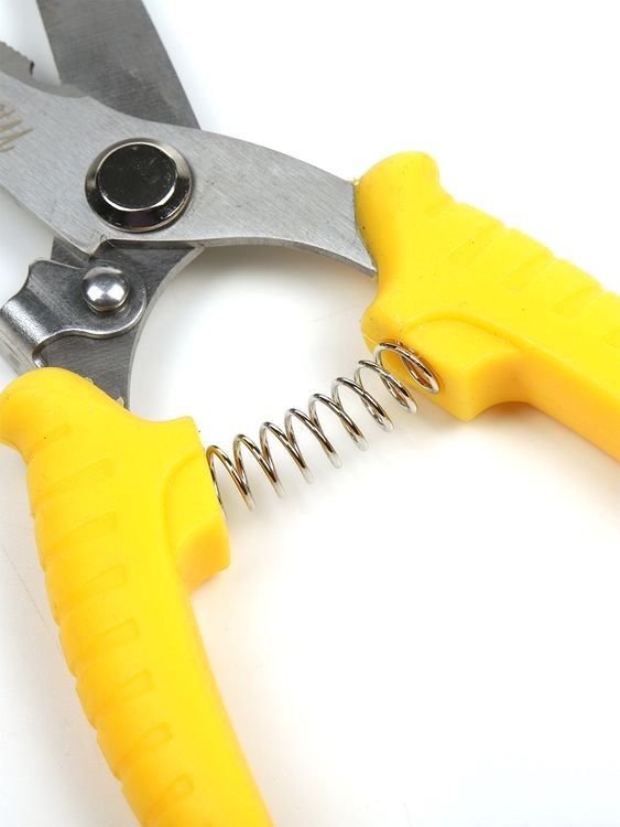 Секатор Maxwell прямое лезвие, 80/210 мм, ручки желтый пластик — картинка 10