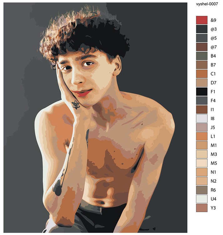 Картина по номерам «Вышел покурить: Юра Авангард 7» — картинка 2