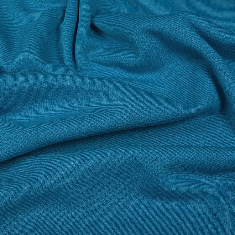 Ткань трикотаж Футер 2х нитка, начес, с лайкрой, 6 м, ширина 200 см, цвет: бирюза, TBY — картинка 2