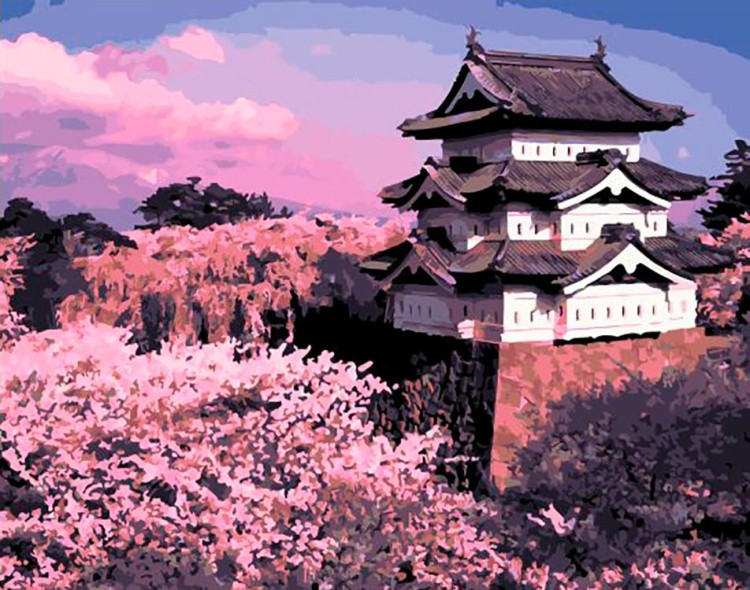 Картина по номерам «Замок Хиросаки-дзё»