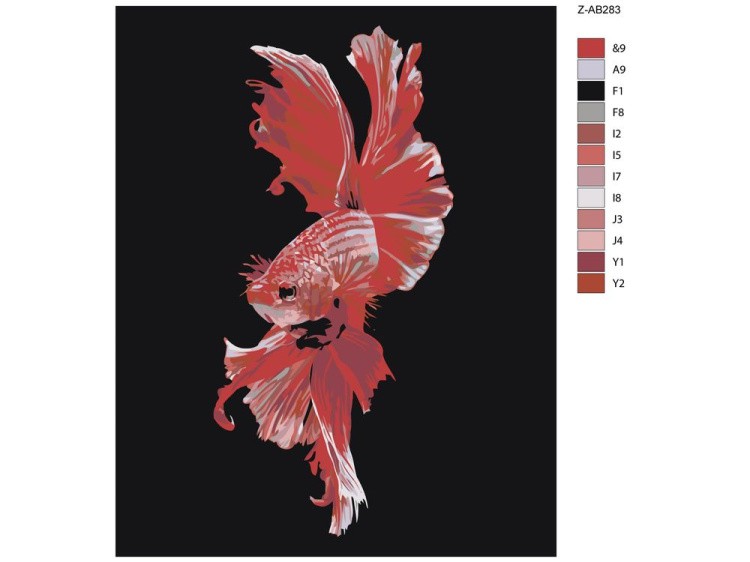 Картина по номерам «Красная рыбка» — картинка 2