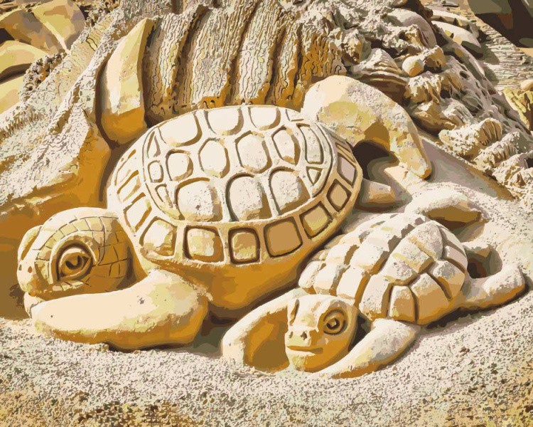 Картина по номерам «Песчаные черепашки»
