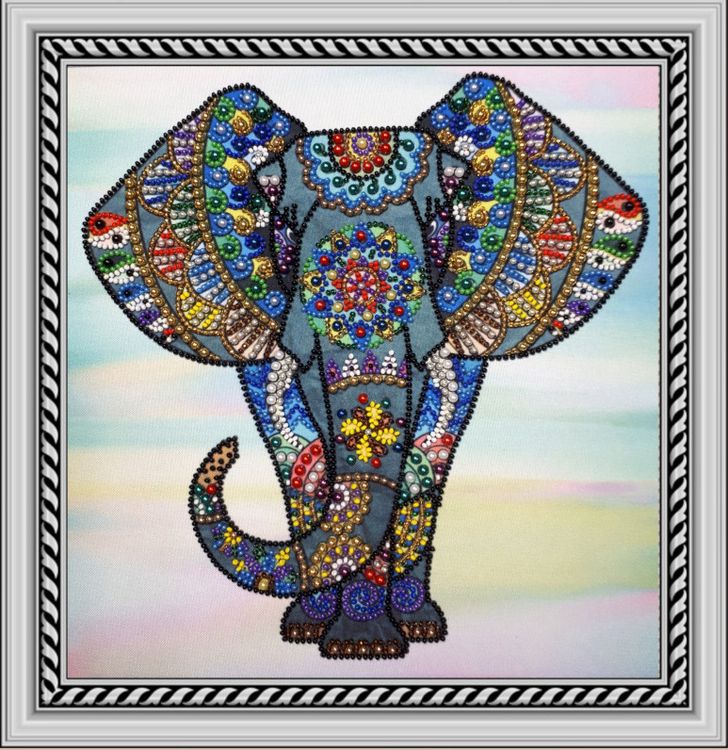 Рисунок на ткани «Слон»