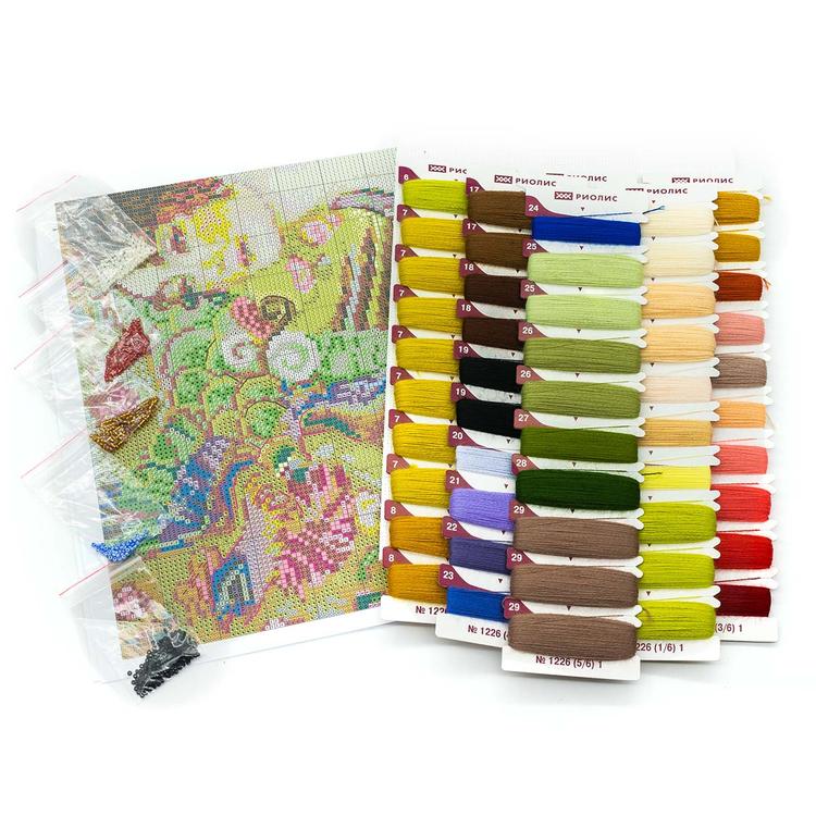 Набор для вышивания «Дама с веером» по мотивам картины Г. Климта — картинка 3