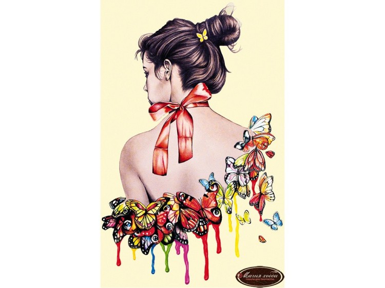 Папертоль «Девушка в бабочках 2» — картинка 2