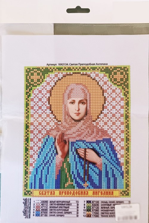 Рисунок на ткани «Святая Преподобная Ангелина» — картинка 4