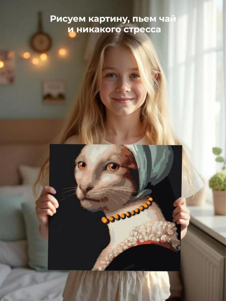 Картина по номерам «Исторический портрет кошки» — картинка 7
