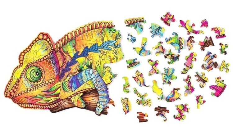 Деревянный пазл Wood Trick «Красочный Хамелеон» — картинка 4