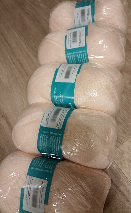 Пряжа Семеновская Lidiya silver (121009), ванильный крем, 5 шт. по 100 г — картинка 4