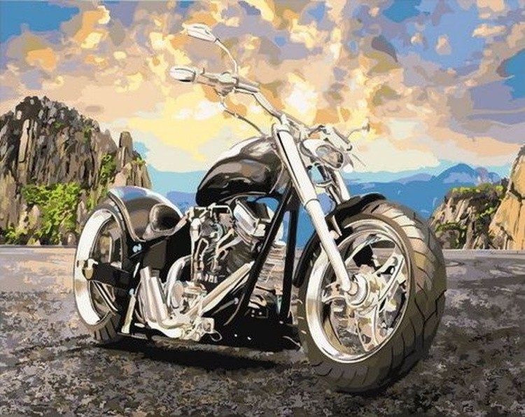 Картина по номерам «Мотоцикл»