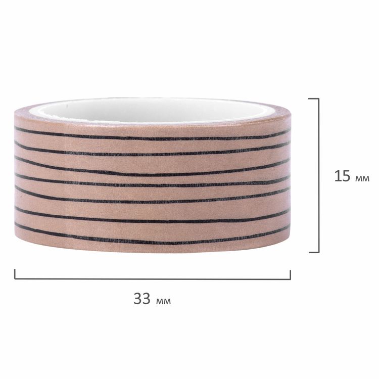 Клейкие WASHI-ленты для декора «Кофейные цвета», 7 цветов, 15 мм х 3 м — картинка 5