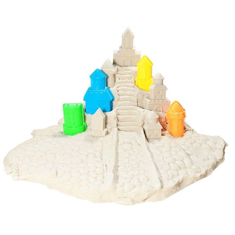 Космический пластичный песок набор «Городские истории» 2 кг светящийся в темноте синим цветом — картинка 2