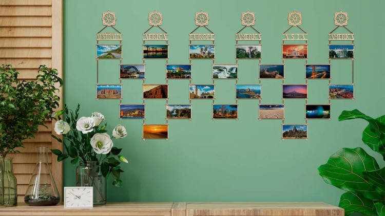 Деревянный пазл, двусторонний «Карта мира. Азия», Eco Wood Art — картинка 3