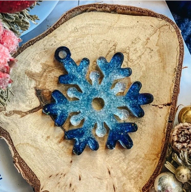 Елочная игрушка Снежинка №5 - Силиконовый молд, ResinArt — картинка 4