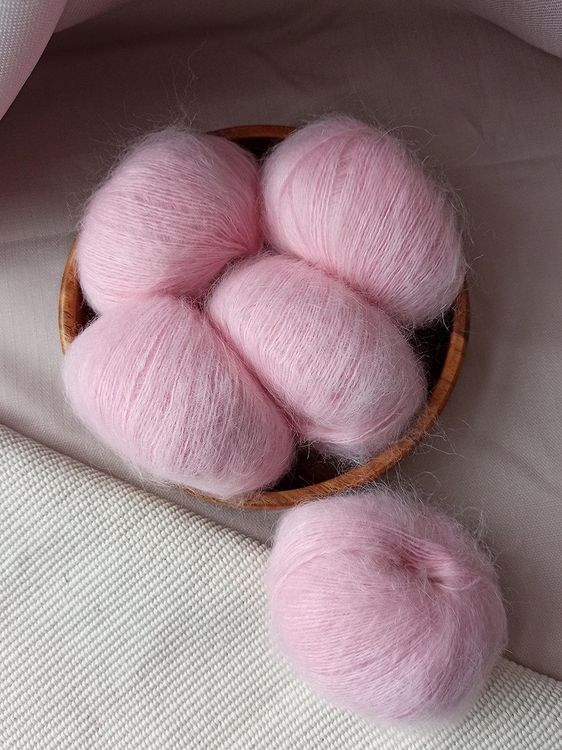 Пряжа Камтекс Мохер Голд (056), розовый, 5 шт. по 50 г — картинка 3