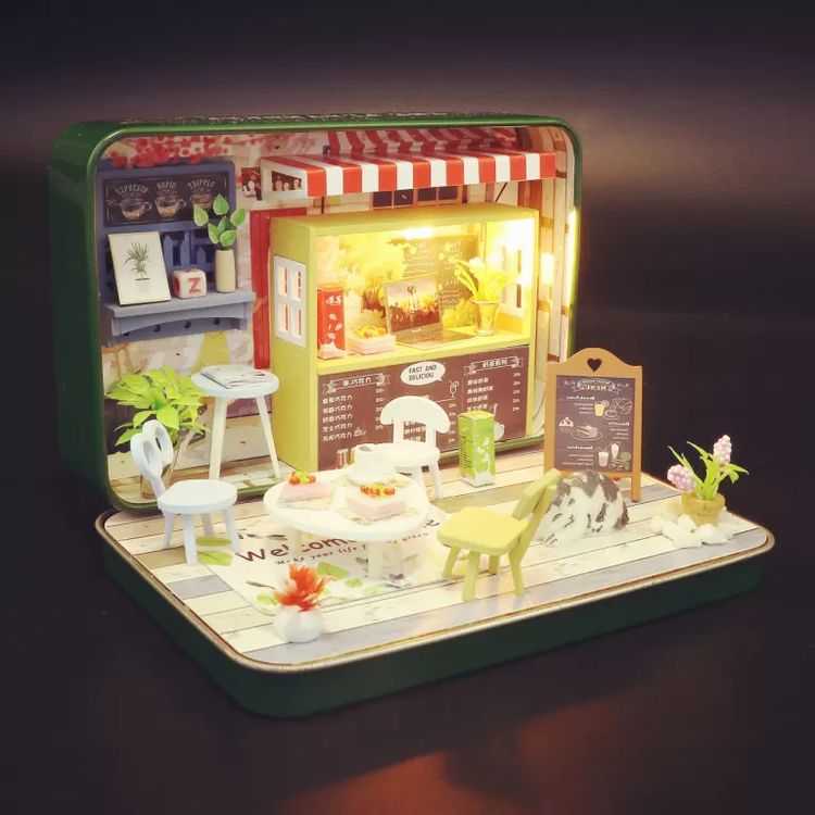 Сборная модель (румбокс) в мини-шкатулке «Летнее кафе» — картинка 2