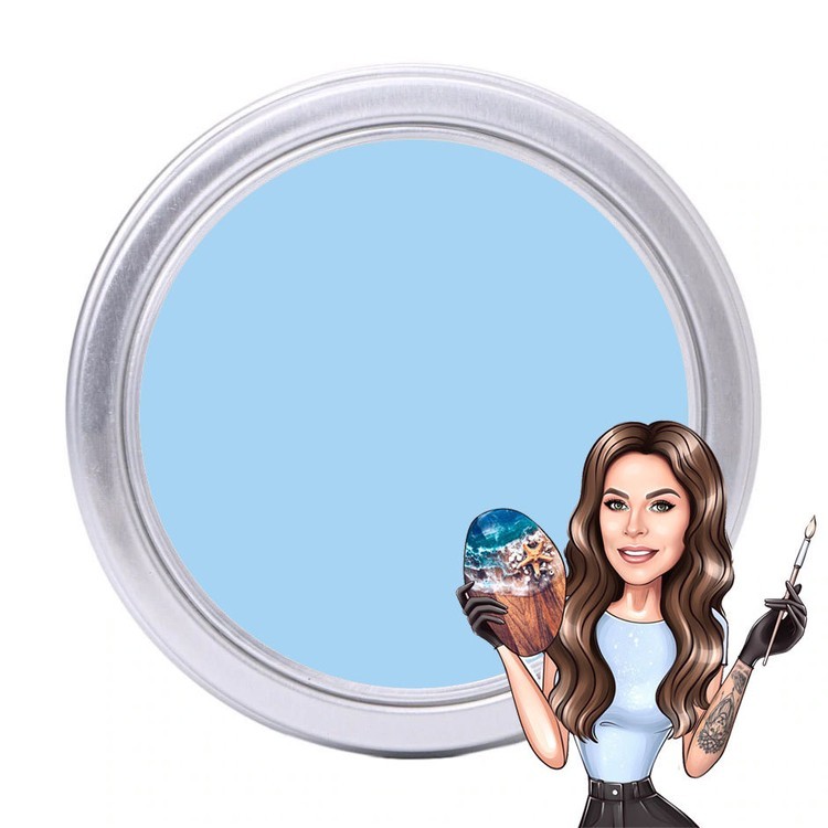 Небесно-голубой колер/краситель для эпоксидной смолы от Ancella Epoxy, 25мл — картинка 2