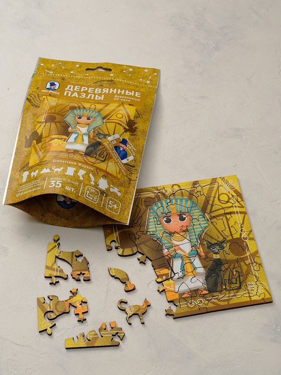 Интерактивные деревянные пазлы Mr.Puzz «Египетский Фараон» — картинка 4