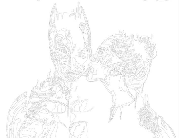 Картина по номерам «Бэтмен и женщина-кошка» — картинка 3