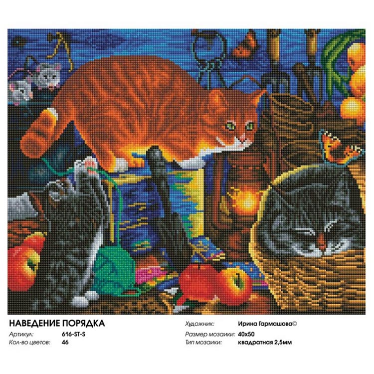 Алмазная вышивка «Наведение порядка» — картинка 2