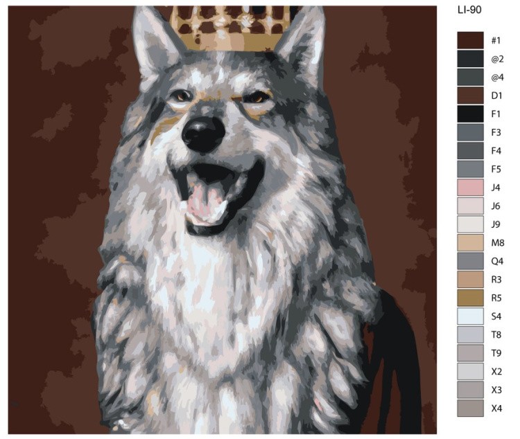 Картина по номерам «В короне» — картинка 2