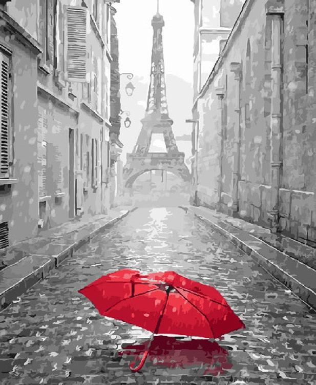 Картина по номерам «Зонт в Париже»