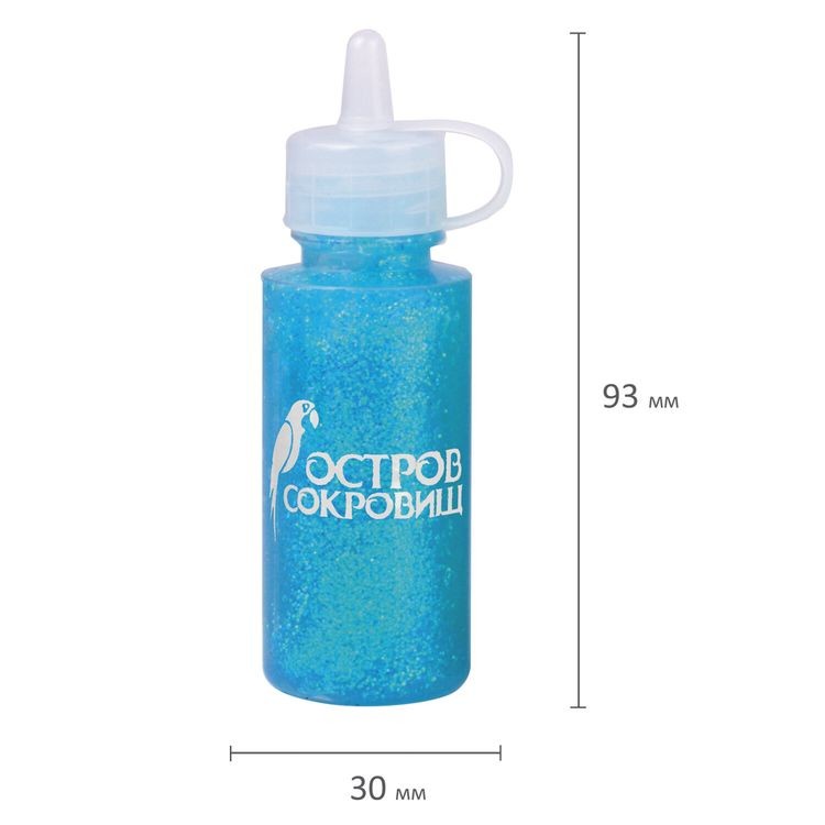 Гель с блестками Неон, 5 цветов по 40 мл, Остров Сокровищ — картинка 6