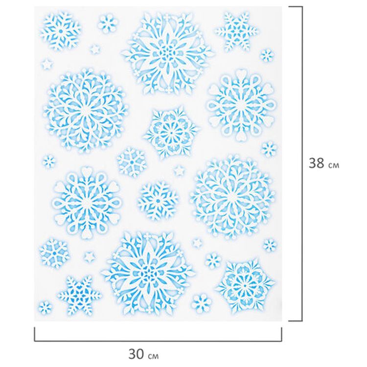 Украшение для окон и стекла «Голубые снежинки 3» — картинка 3