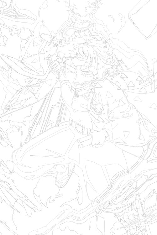 Картина по номерам «Клинок рассекающий демонов: Зеницу Агацума» — картинка 3