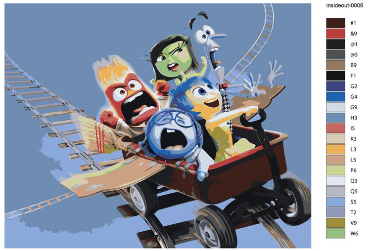 Картина по номерам «Головоломка 2: Герои, мультики 40x50» — картинка 2