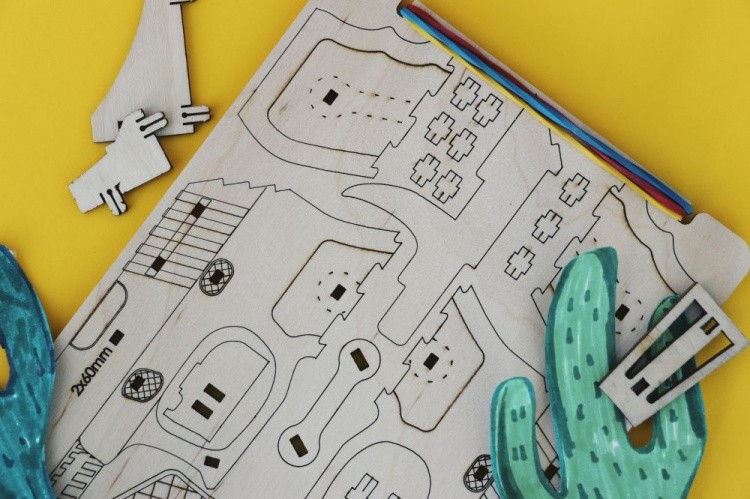 Конструктор из дерева «Резинкострел Rubber Gun», UNIWOOD — картинка 2