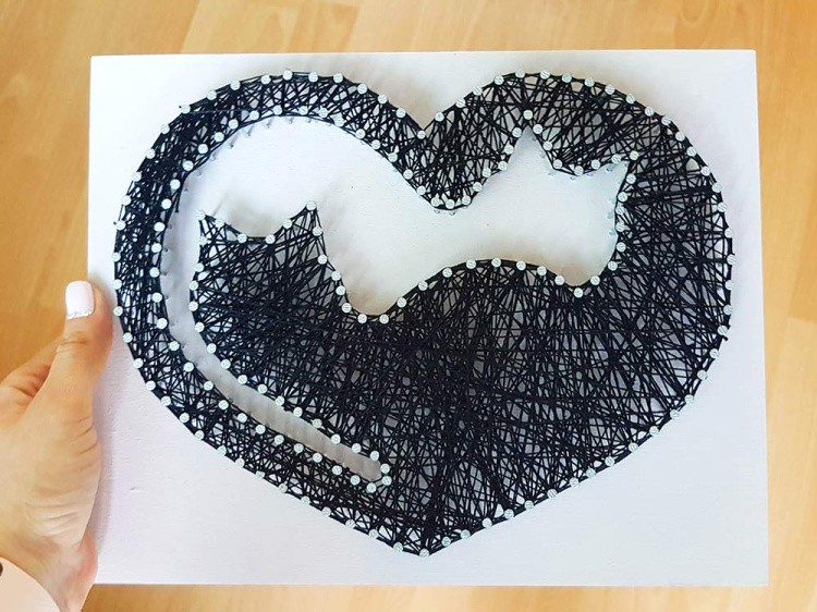 Набор для творчества STRING ART «Влюбленные кошки» — картинка 3