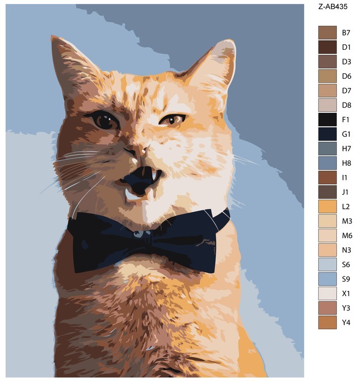 Картина по номерам «Кот Бонд» — картинка 2