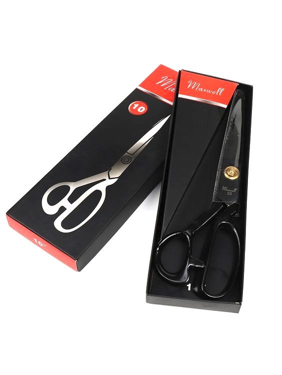 Ножницы портновские 10, 260/125 мм, цельнометалл., ручка силикон, Maxwell premium — картинка 7