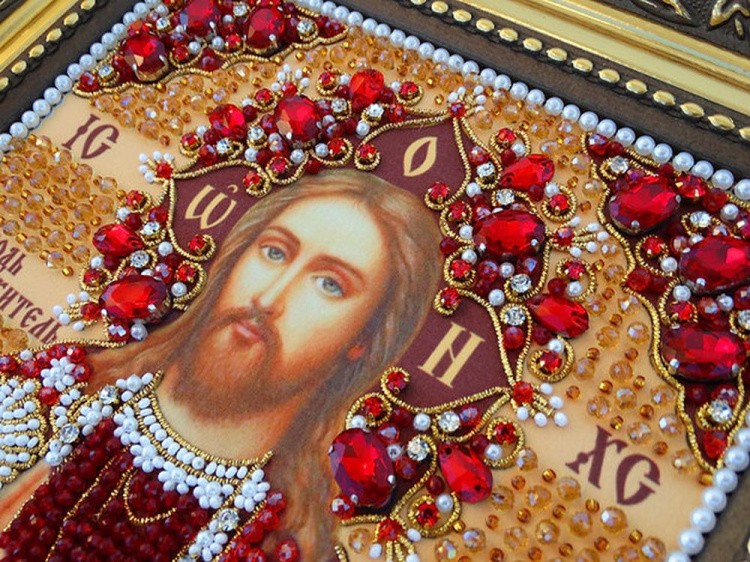 Набор вышивки хрустальными камнями «Вседержитель (золотая)» — картинка 3