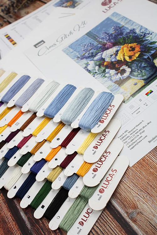 Набор для вышивания «Букет с анютиными глазками» — картинка 6