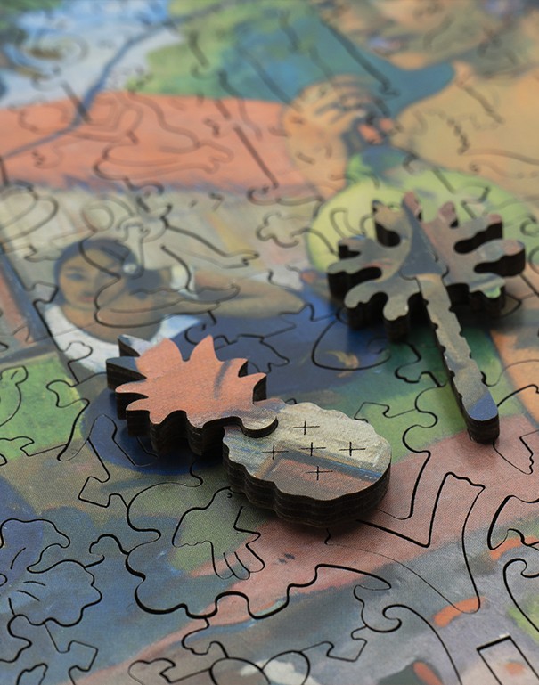 Деревянные пазлы DAVICI «Женщина, держащая плод» Поля Гогена — картинка 5