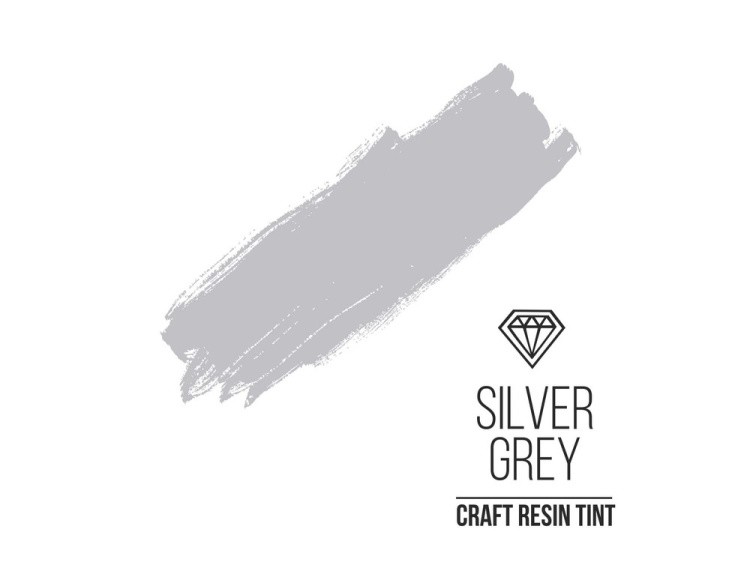 Краситель для смолы и полимеров серый серебристый (SilverGrey) 10 мл, CraftResinTint — картинка 2