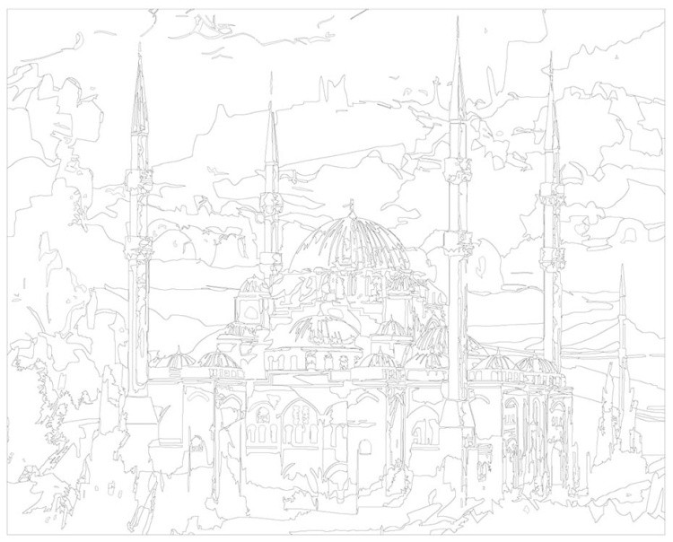 Картина по номерам «Город Стамбул, Турция: мечеть, религия» — картинка 3